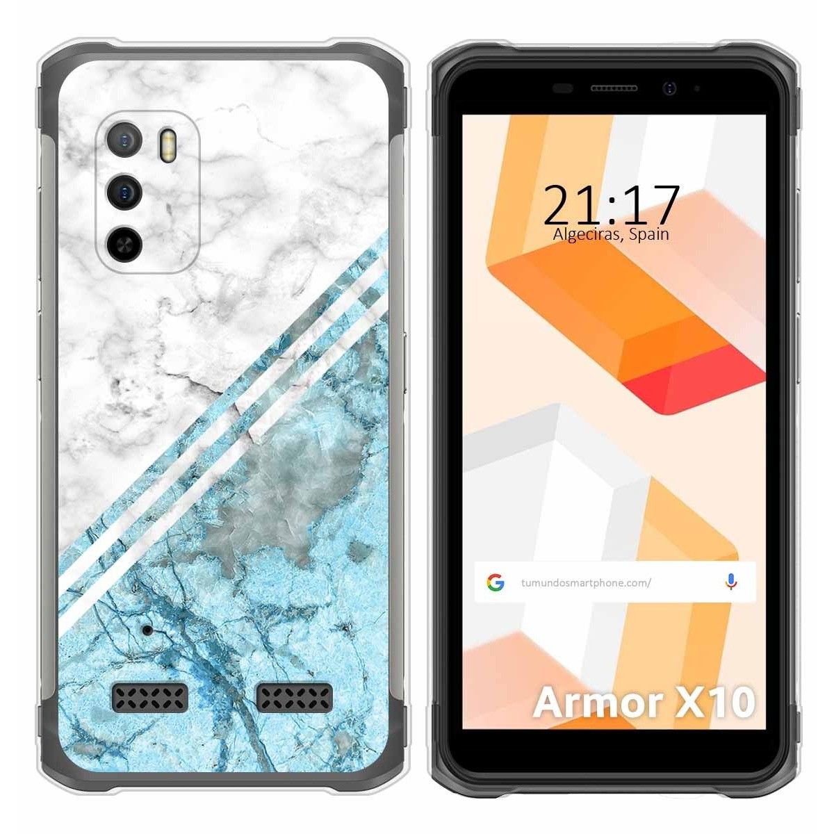 Funda Silicona para Ulefone Armor X10 / X10 Pro diseño Mármol 02 Dibujos