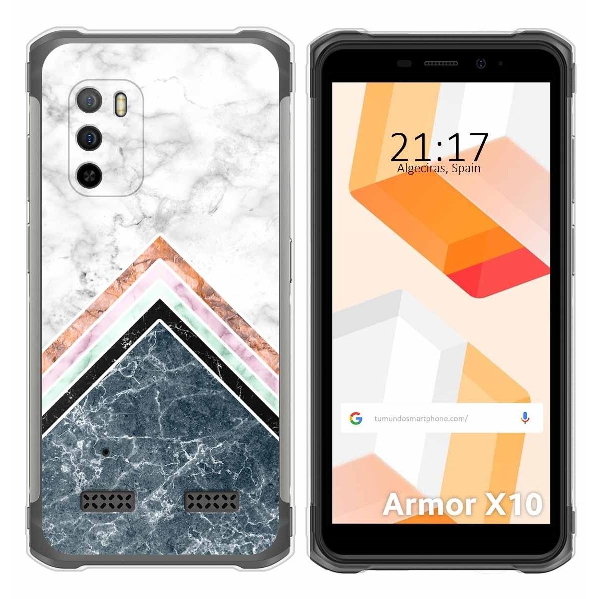 Funda Silicona para Ulefone Armor X10 / X10 Pro diseño Mármol 05 Dibujos
