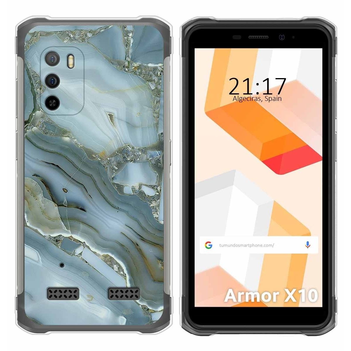 Funda Silicona para Ulefone Armor X10 / X10 Pro diseño Mármol 09 Dibujos