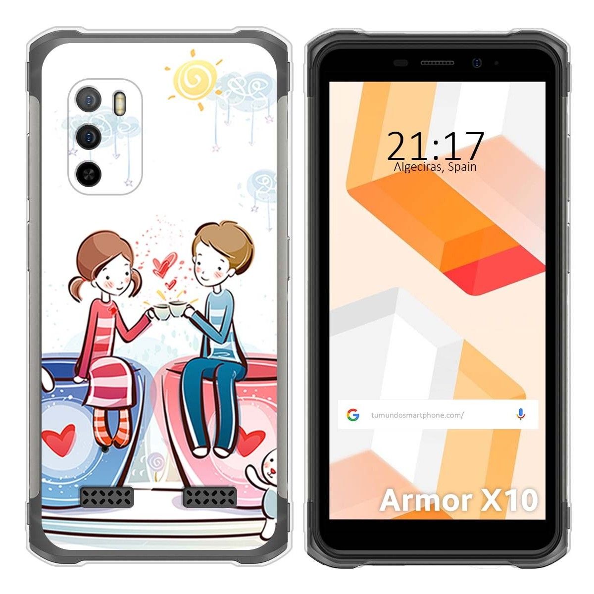 Funda Silicona para Ulefone Armor X10 / X10 Pro diseño Café Dibujos