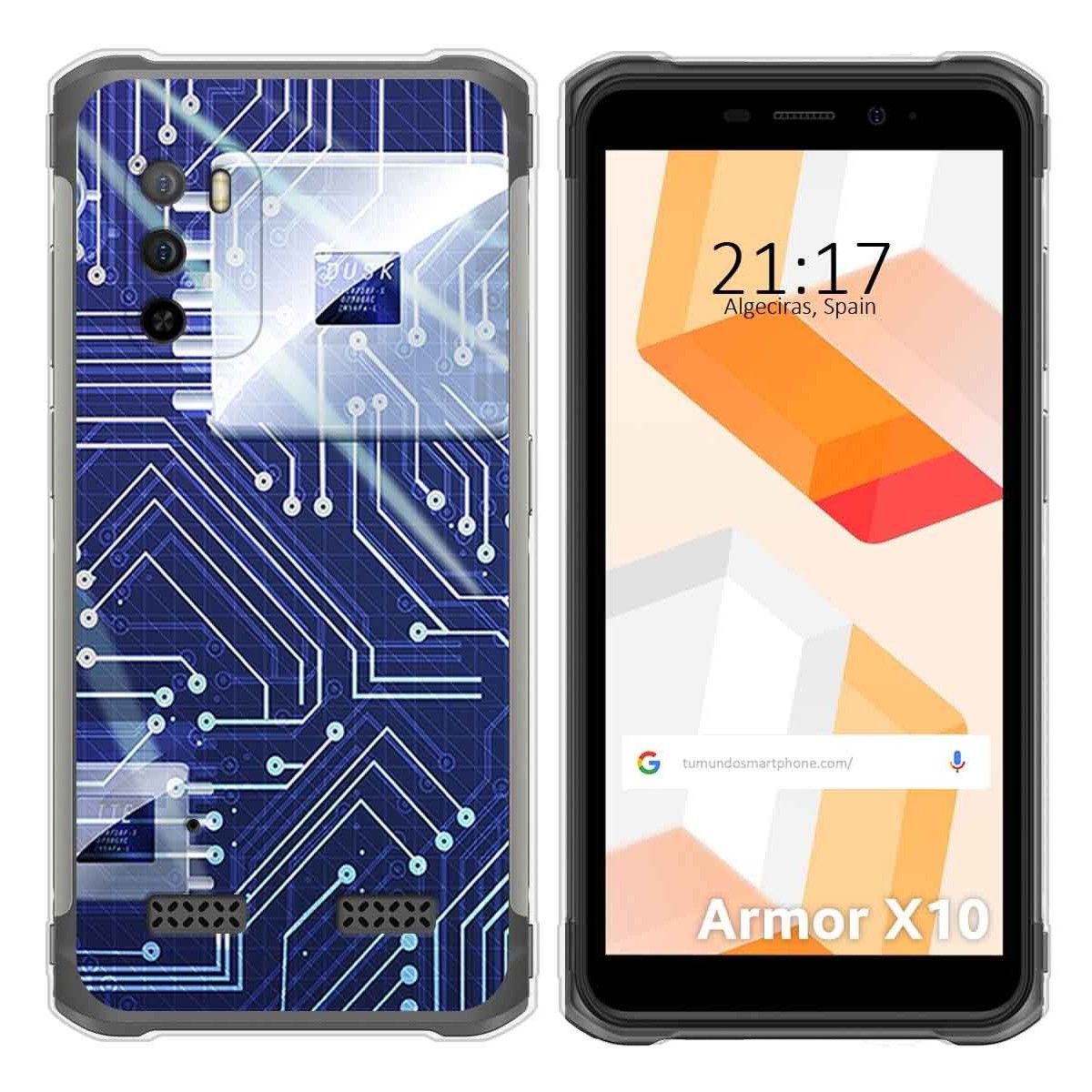 Funda Silicona para Ulefone Armor X10 / X10 Pro diseño Circuito Dibujos