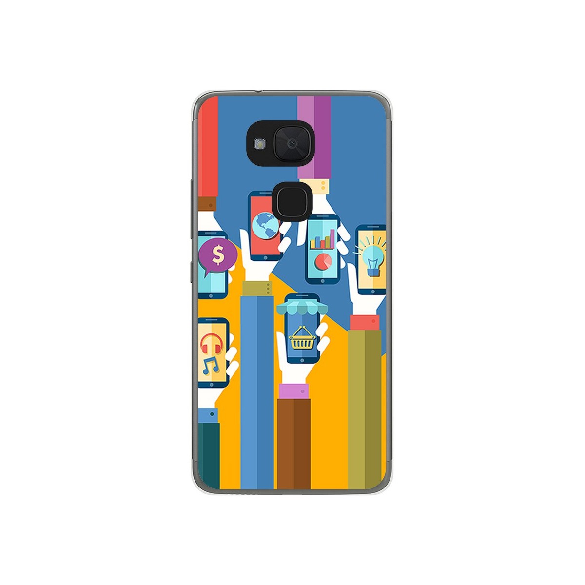 Funda Gel Tpu para Bq Aquaris V Plus / Vs Plus Diseño Apps Dibujos