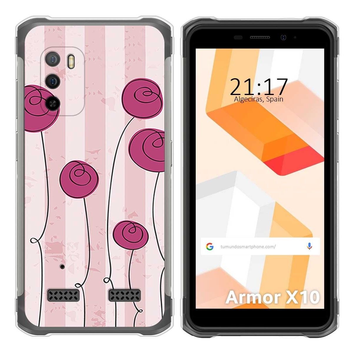 Funda Silicona para Ulefone Armor X10 / X10 Pro diseño Flores Vintage Dibujos