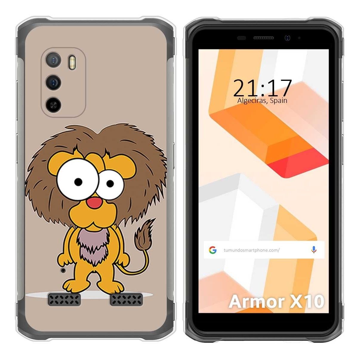 Funda Silicona para Ulefone Armor X10 / X10 Pro diseño Leon Dibujos