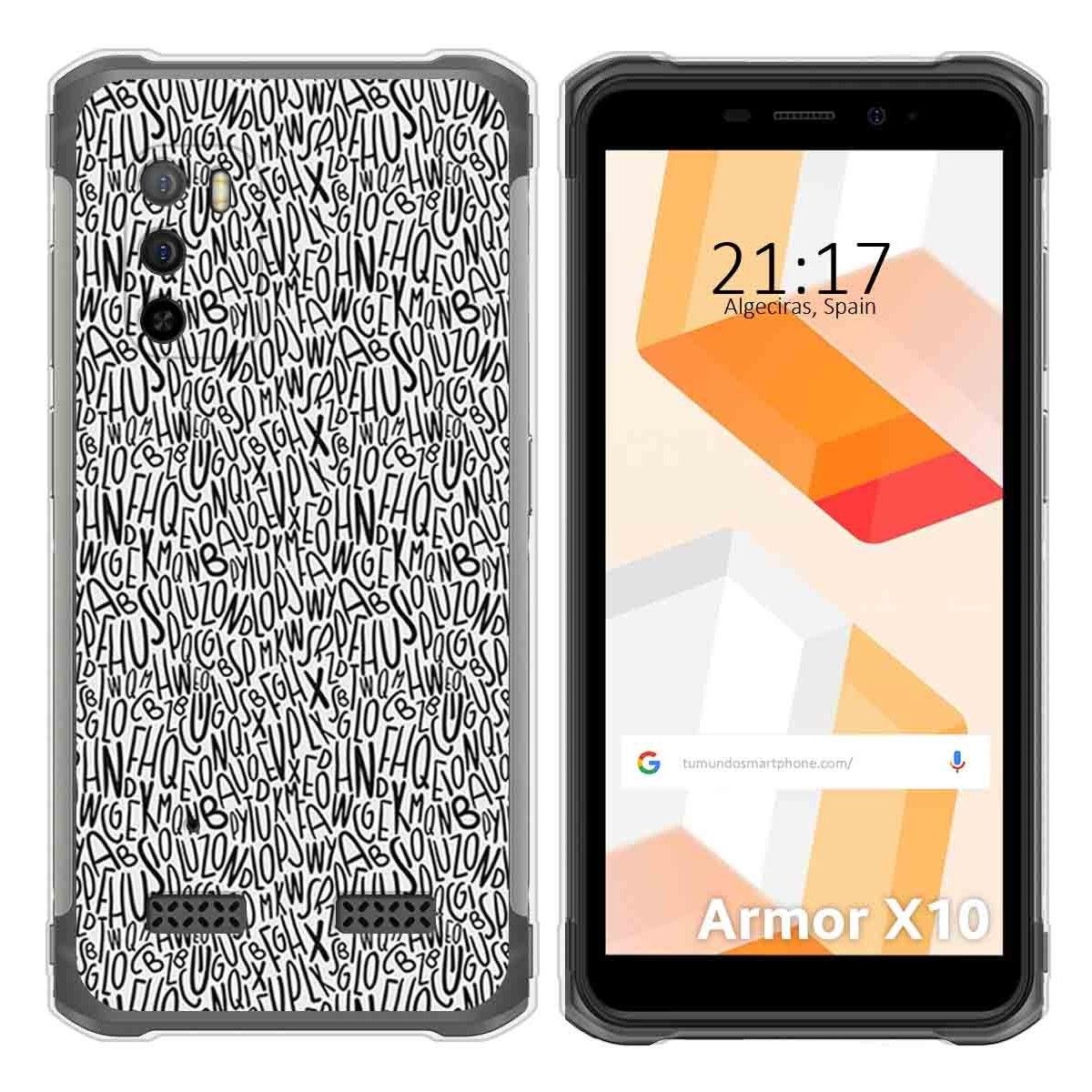 Funda Silicona para Ulefone Armor X10 / X10 Pro diseño Letras Dibujos