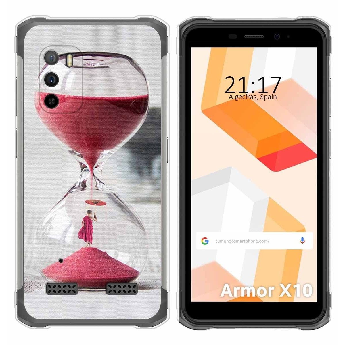 Funda Silicona para Ulefone Armor X10 / X10 Pro diseño Reloj Dibujos