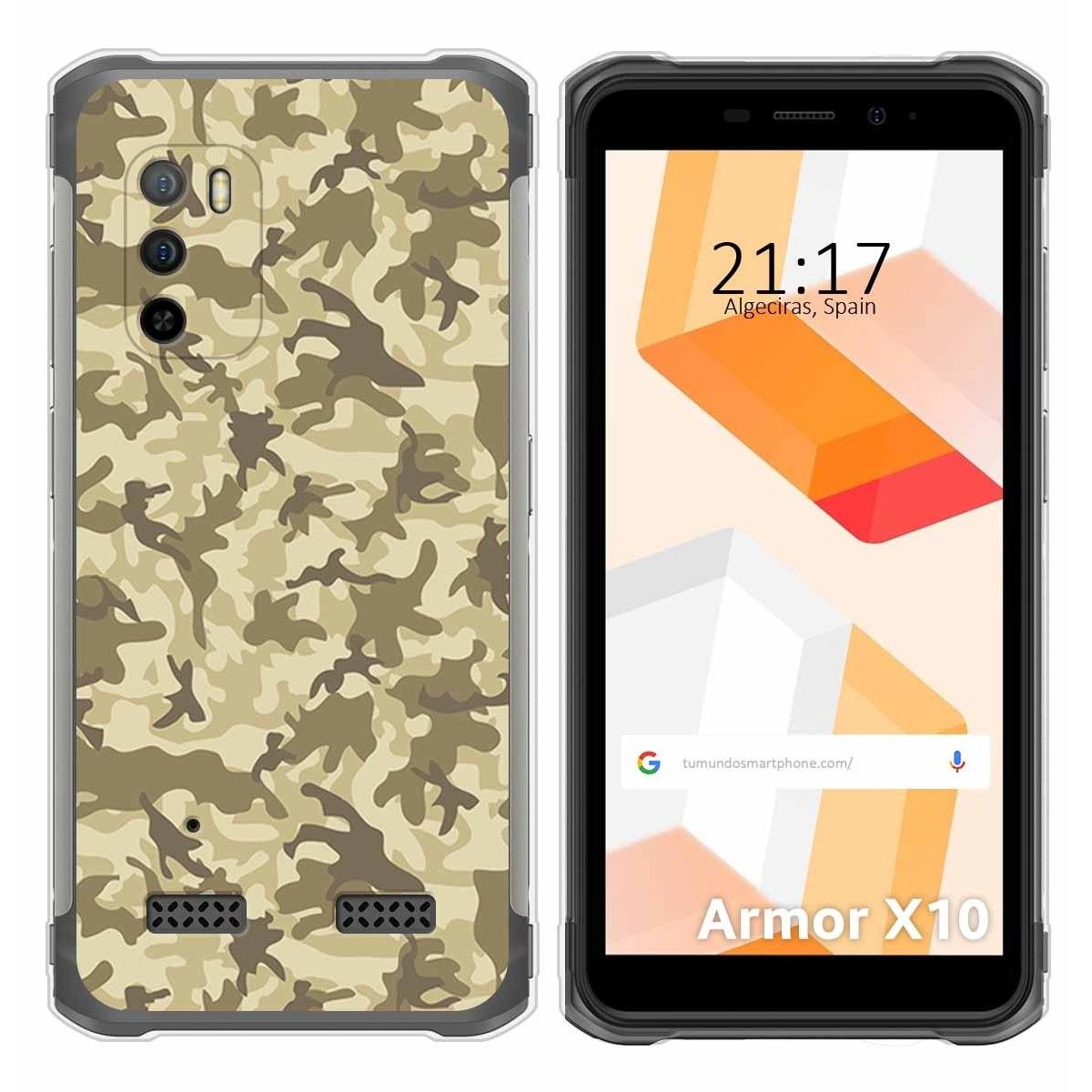 Funda Silicona para Ulefone Armor X10 / X10 Pro diseño Sand Camuflaje Dibujos