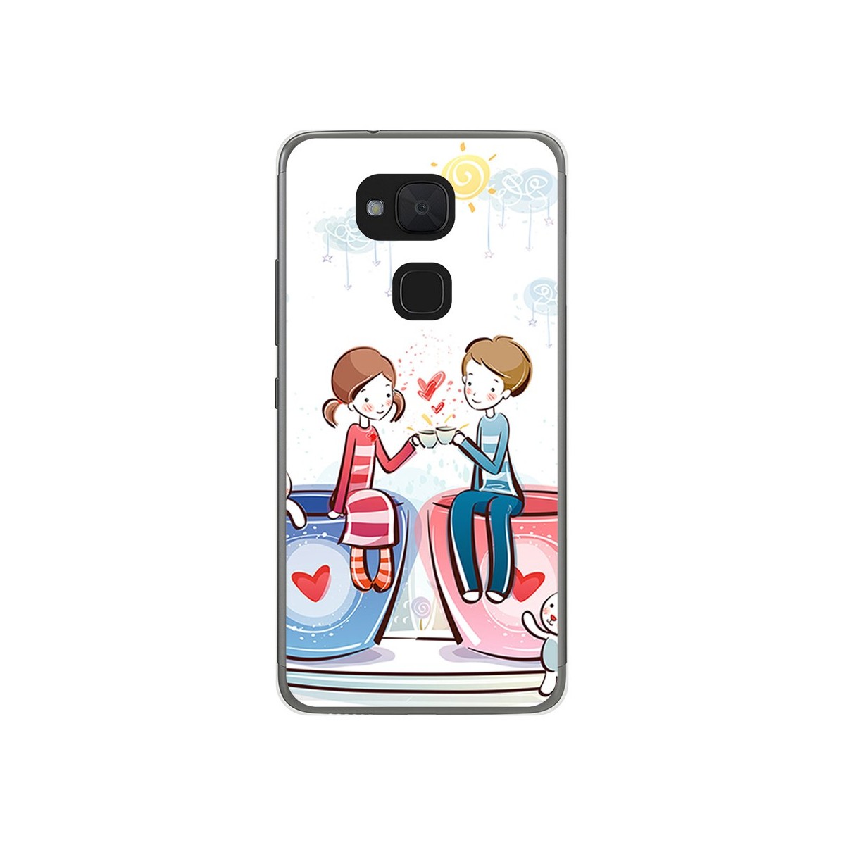 Funda Gel Tpu para Bq Aquaris V Plus / Vs Plus Diseño Cafe Dibujos