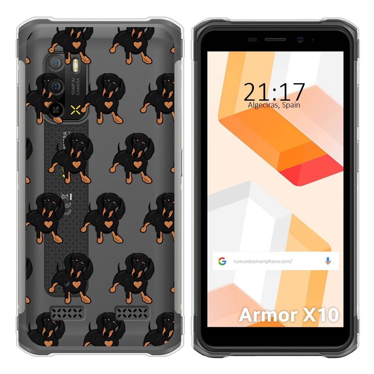 Funda Silicona Transparente para Ulefone Armor X10 / X10 Pro diseño Perros 10 Dibujos