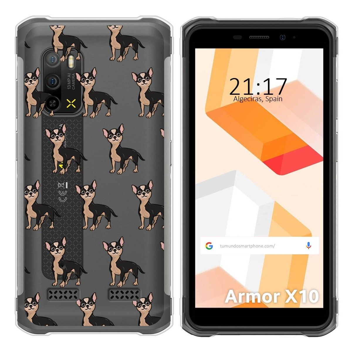 Funda Silicona Transparente para Ulefone Armor X10 / X10 Pro diseño Perros 11 Dibujos