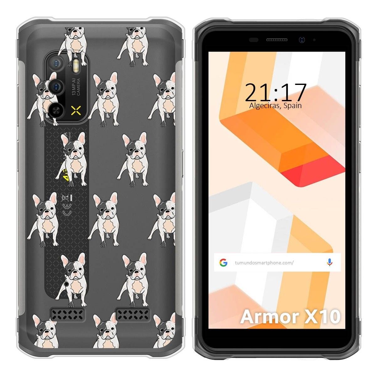 Funda Silicona Transparente para Ulefone Armor X10 / X10 Pro diseño Perros 12 Dibujos