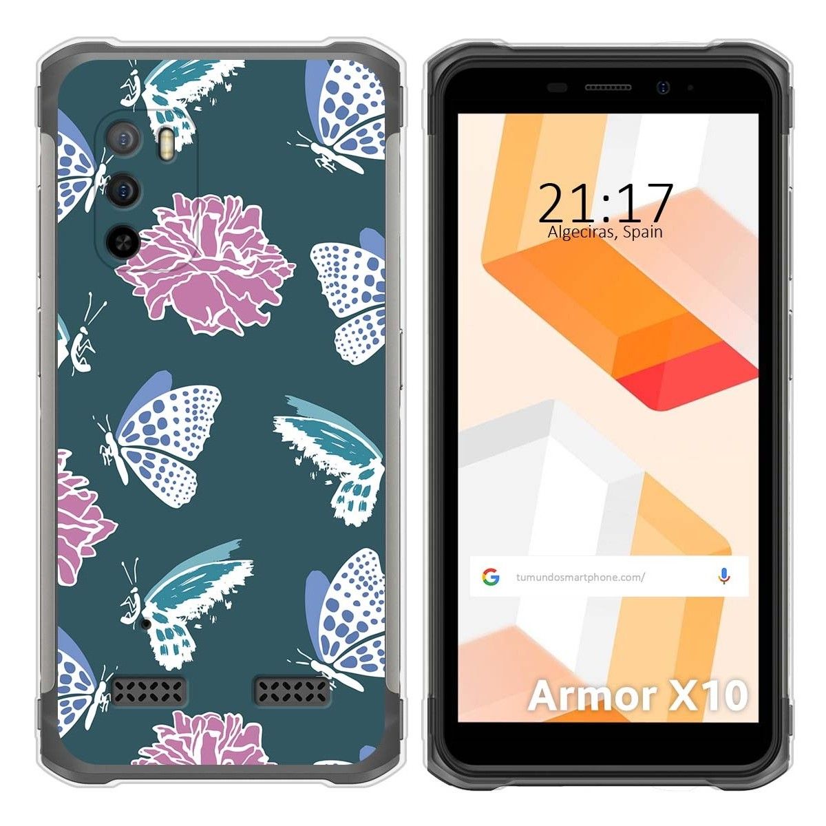 Funda Silicona Transparente para Ulefone Armor X10 / X10 Pro diseño Flores 10 Dibujos
