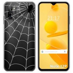 Funda Silicona Transparente para Ulefone Note 12P diseño Araña Dibujos