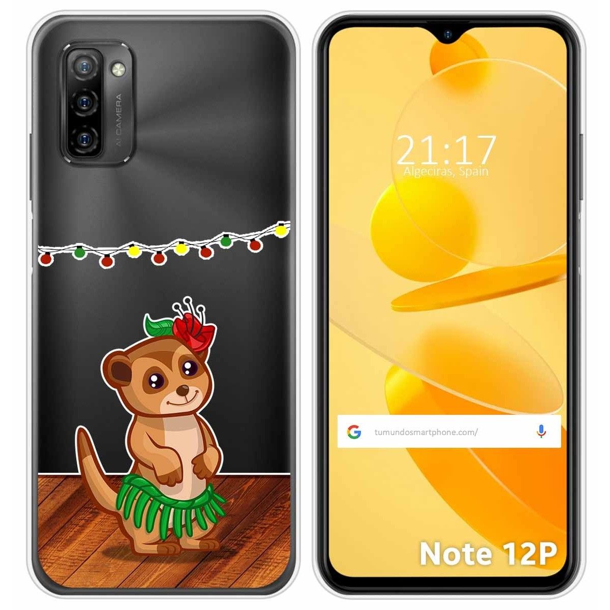 Funda Silicona Transparente para Ulefone Note 12P diseño Suricata Dibujos