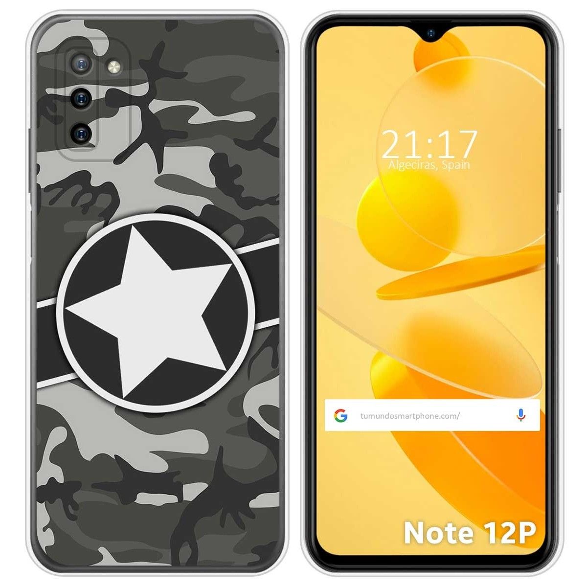 Funda Silicona para Ulefone Note 12P diseño Camuflaje 02 Dibujos