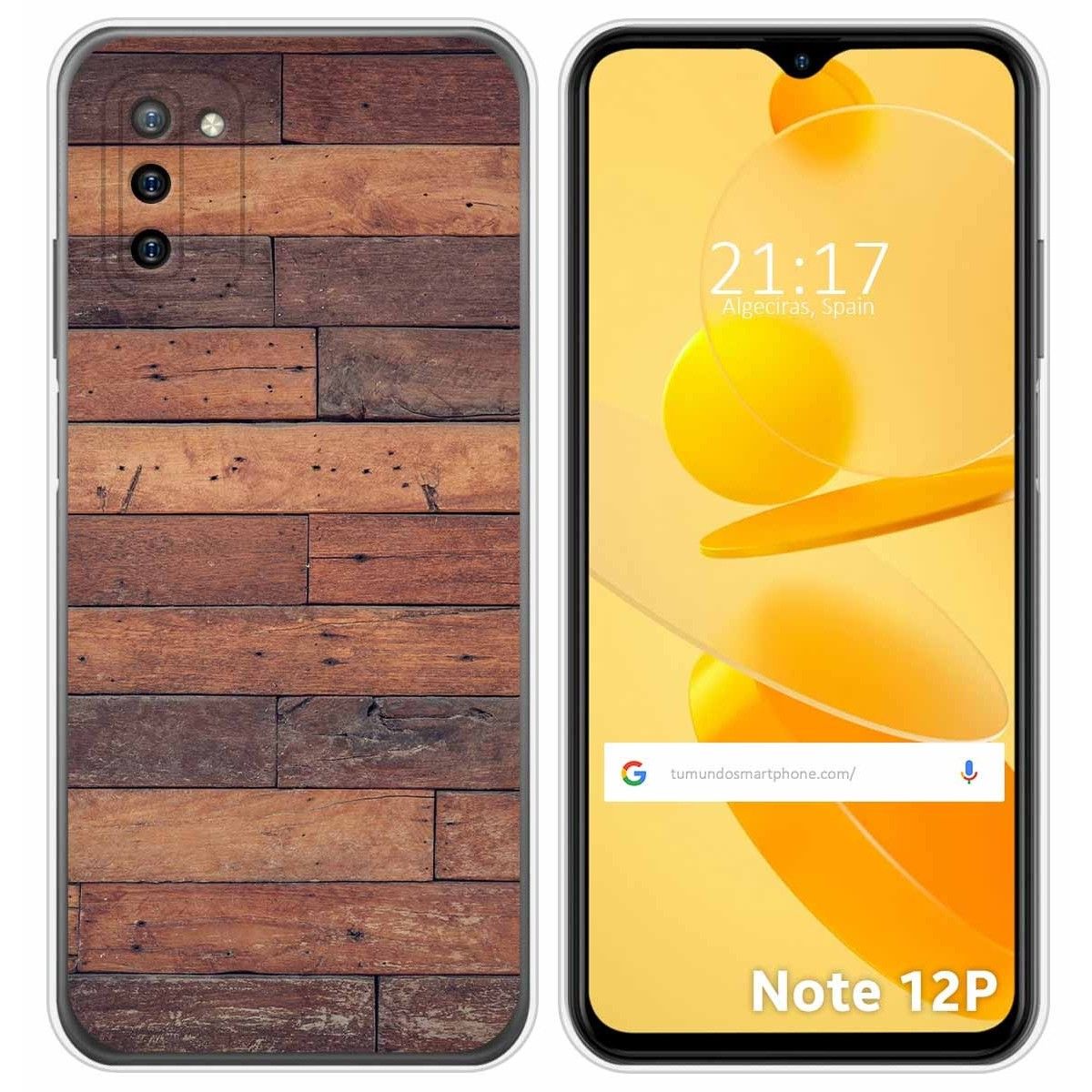 Funda Silicona para Ulefone Note 12P diseño Madera 03 Dibujos