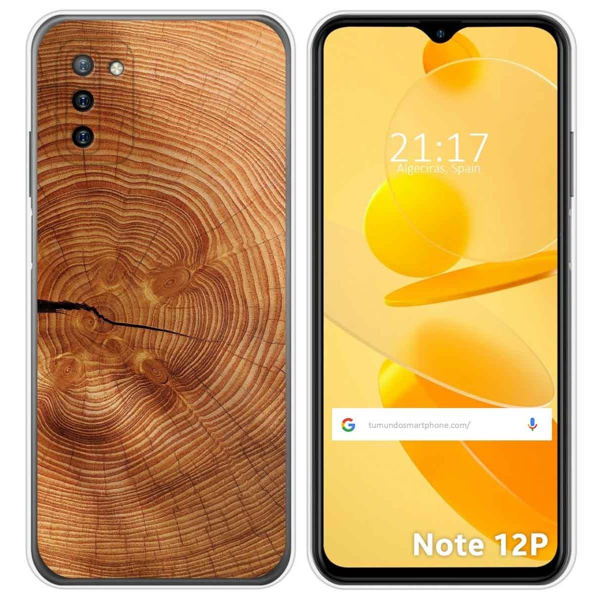 Funda Silicona para Ulefone Note 12P diseño Madera 04 Dibujos