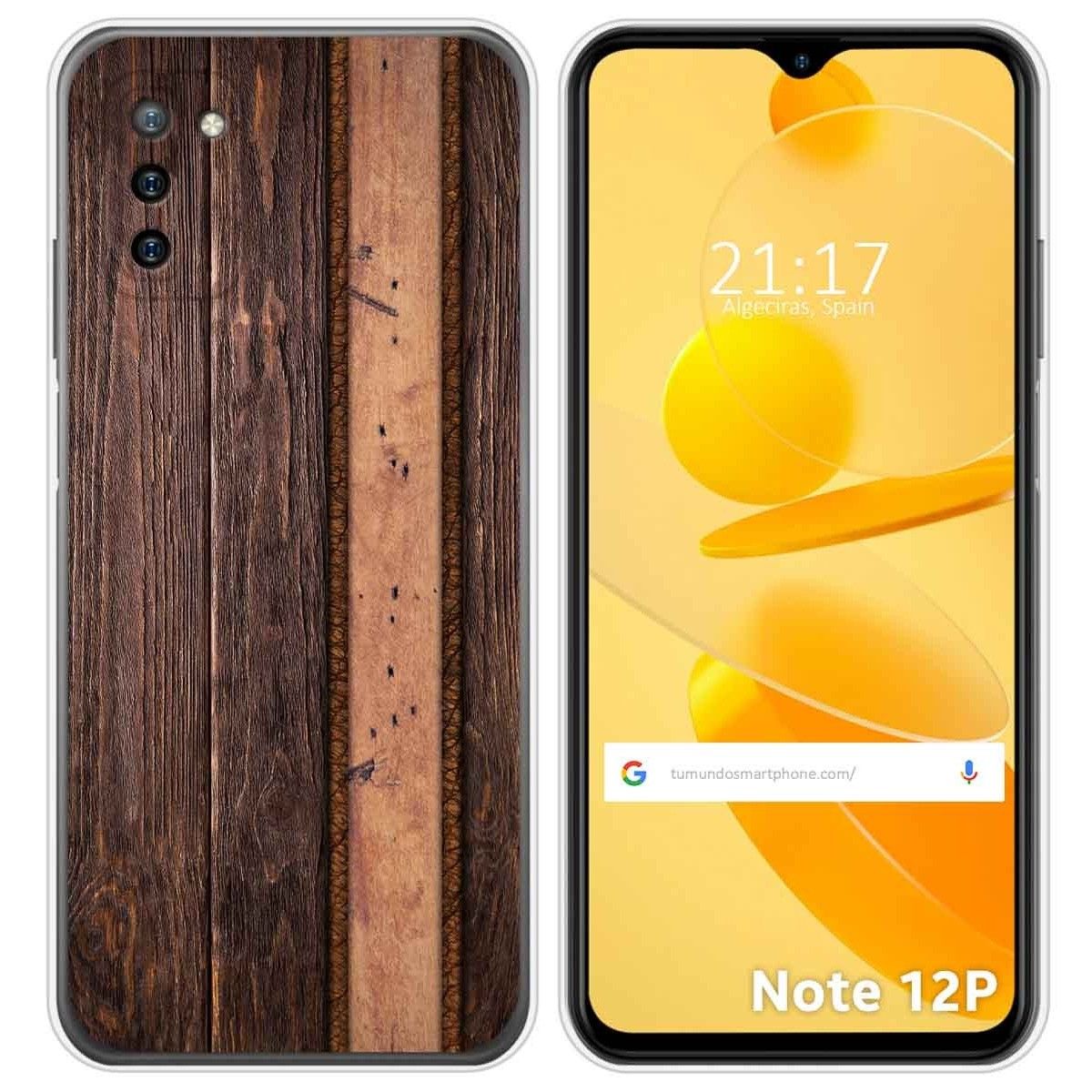 Funda Silicona para Ulefone Note 12P diseño Madera 05 Dibujos