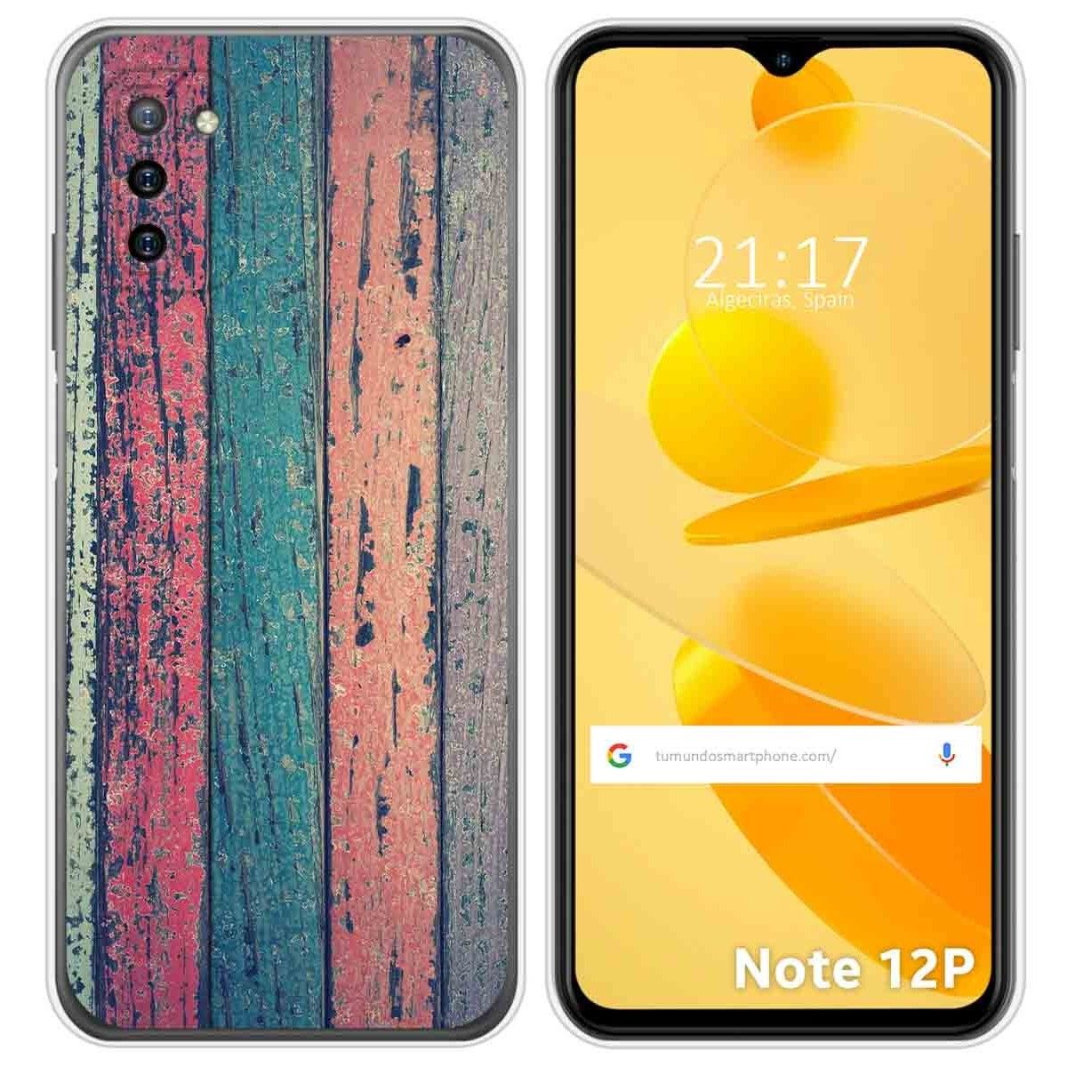 Funda Silicona para Ulefone Note 12P diseño Madera 10 Dibujos