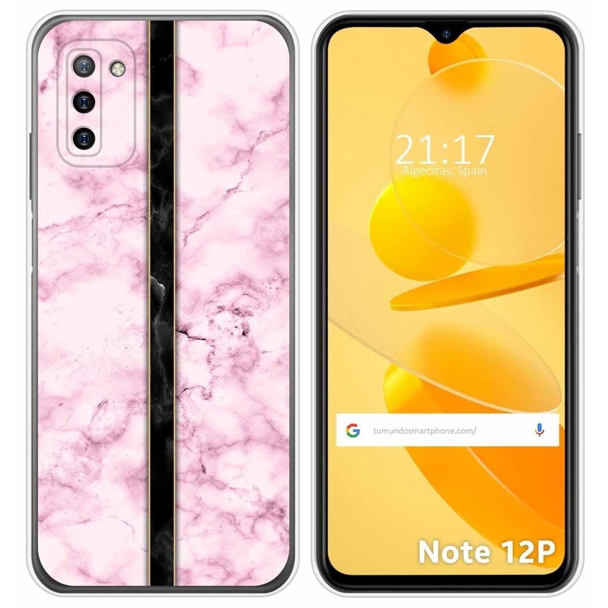 Funda Silicona para Ulefone Note 12P diseño Mármol 04 Dibujos