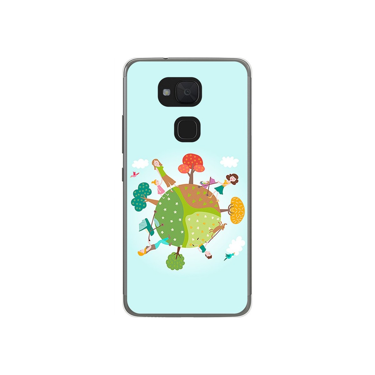 Funda Gel Tpu para Bq Aquaris V Plus / Vs Plus Diseño Familia Dibujos