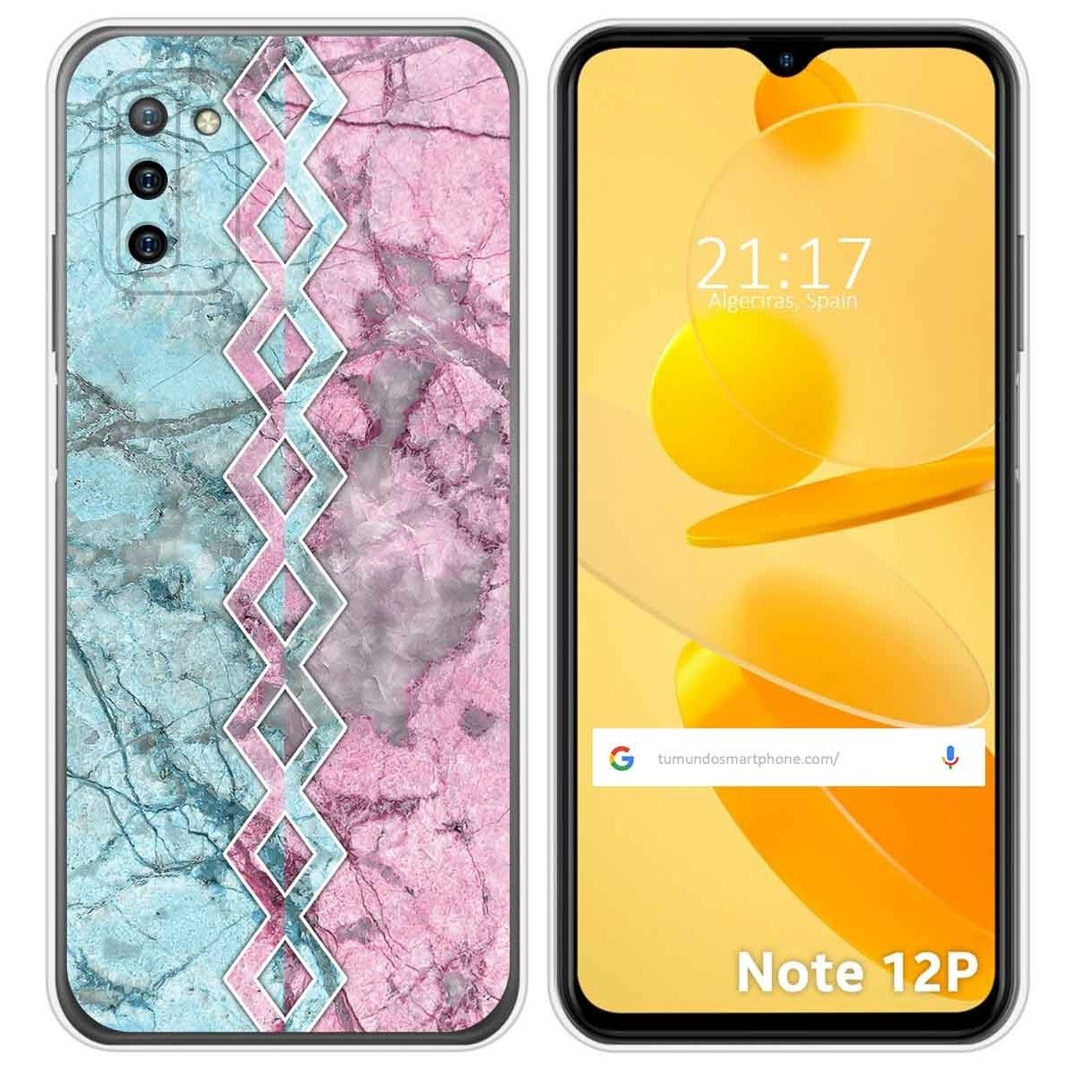 Funda Silicona para Ulefone Note 12P diseño Mármol 08 Dibujos
