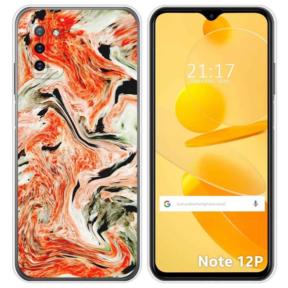 Funda Silicona para Ulefone Note 12P diseño Mármol 12 Dibujos
