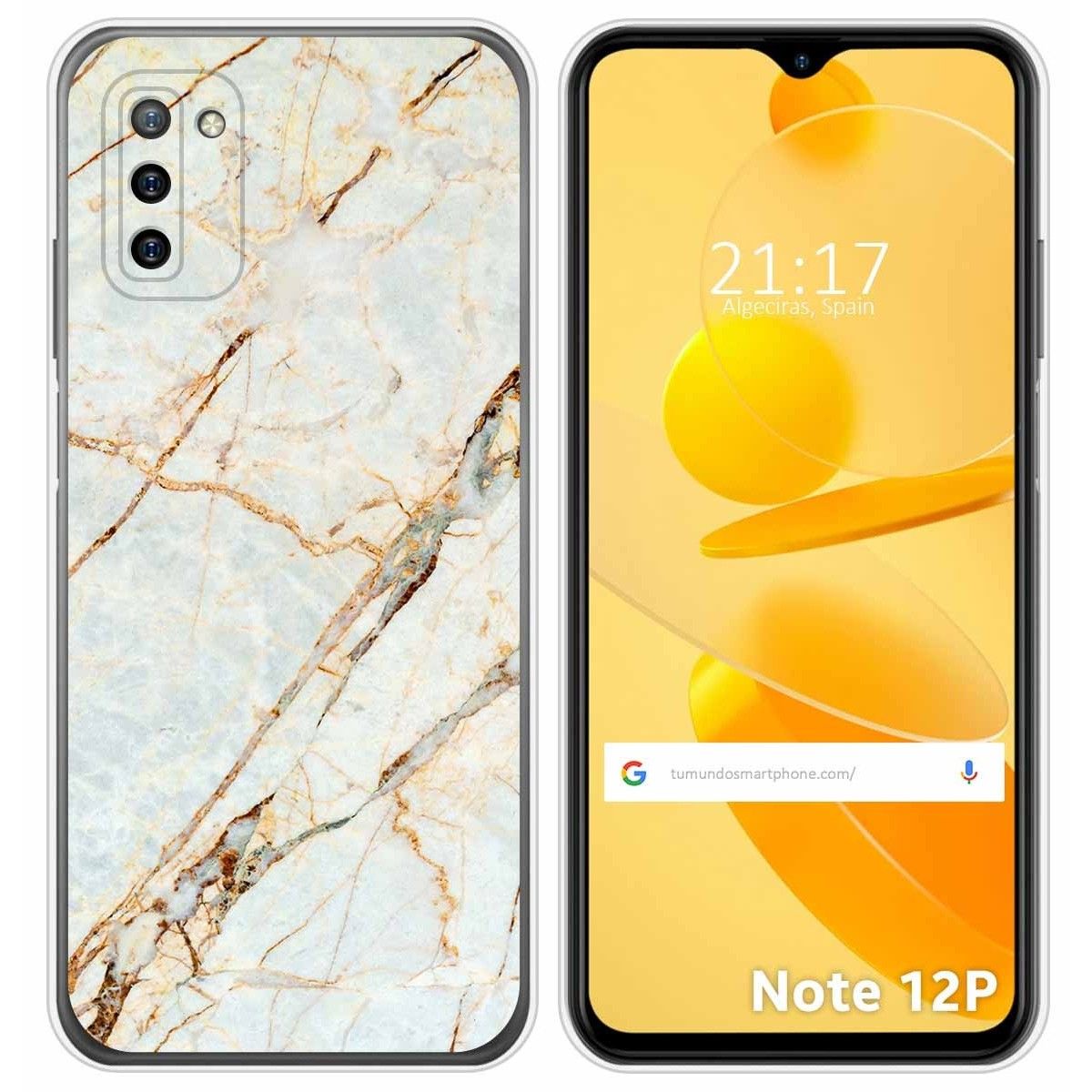 Funda Silicona para Ulefone Note 12P diseño Mármol 13 Dibujos