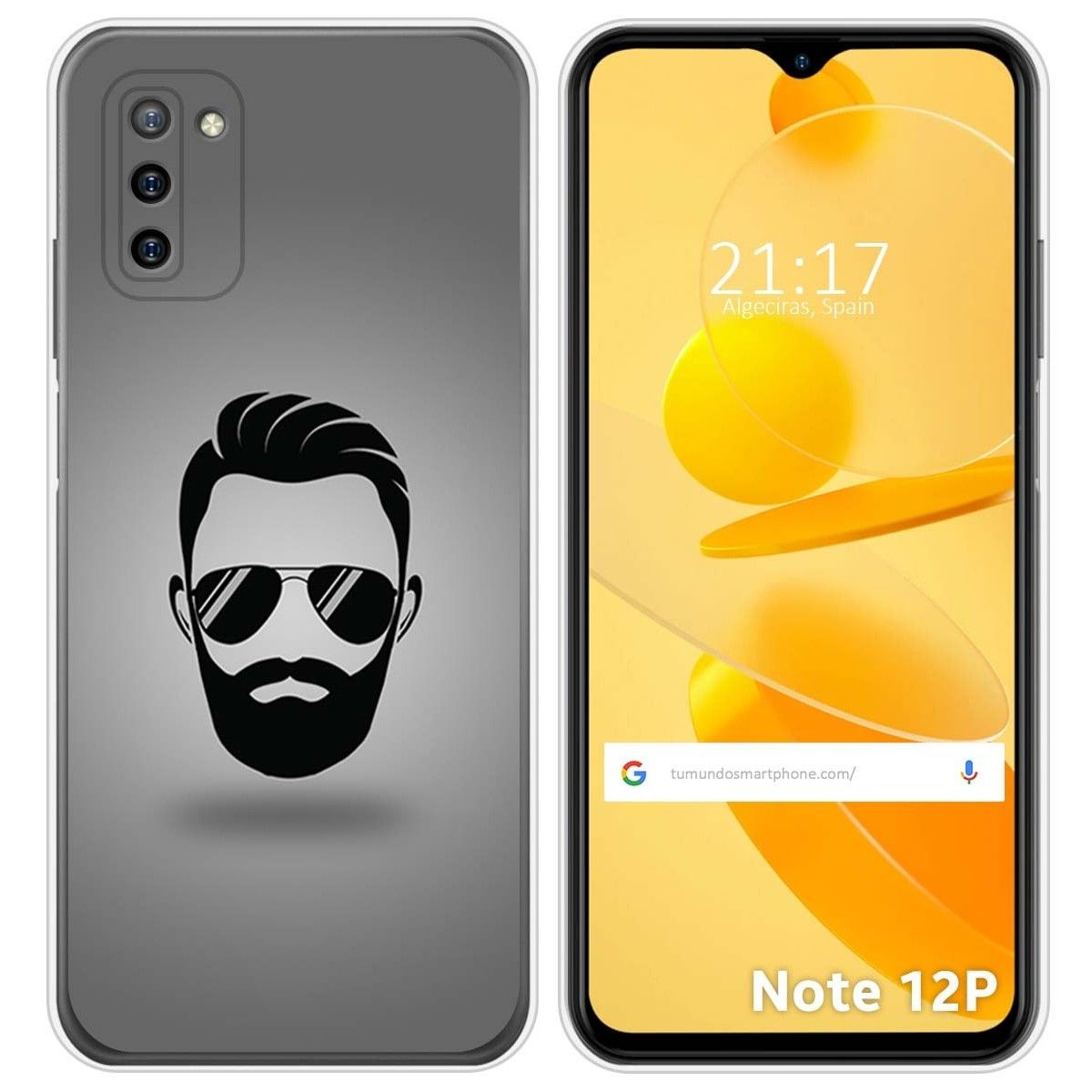 Funda Silicona para Ulefone Note 12P diseño Barba Dibujos