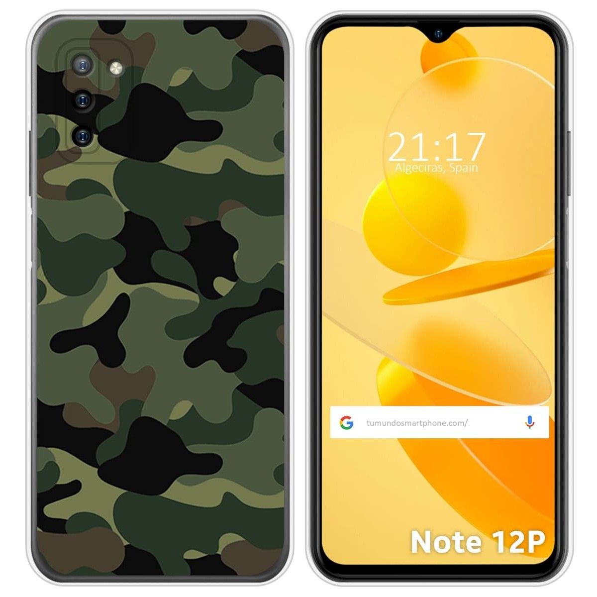 Funda Silicona para Ulefone Note 12P diseño Camuflaje Dibujos