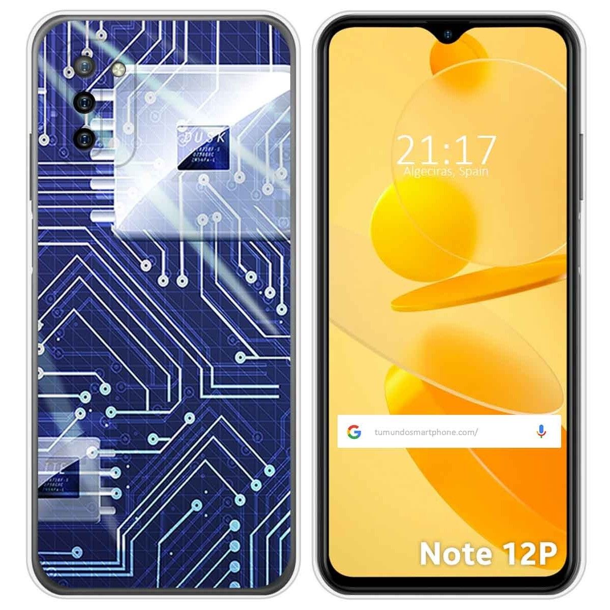 Funda Silicona para Ulefone Note 12P diseño Circuito Dibujos