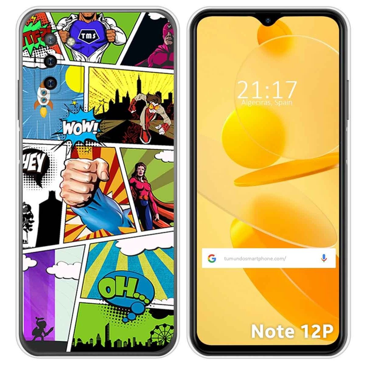 Funda Silicona para Ulefone Note 12P diseño Comic Dibujos