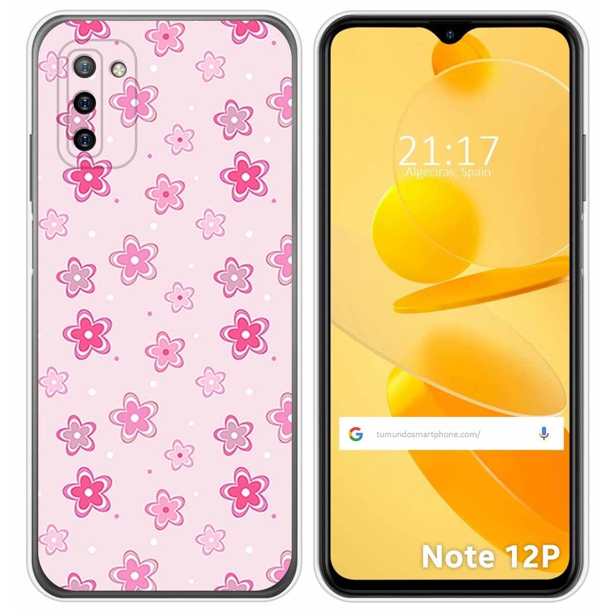 Funda Silicona para Ulefone Note 12P diseño Flores Dibujos