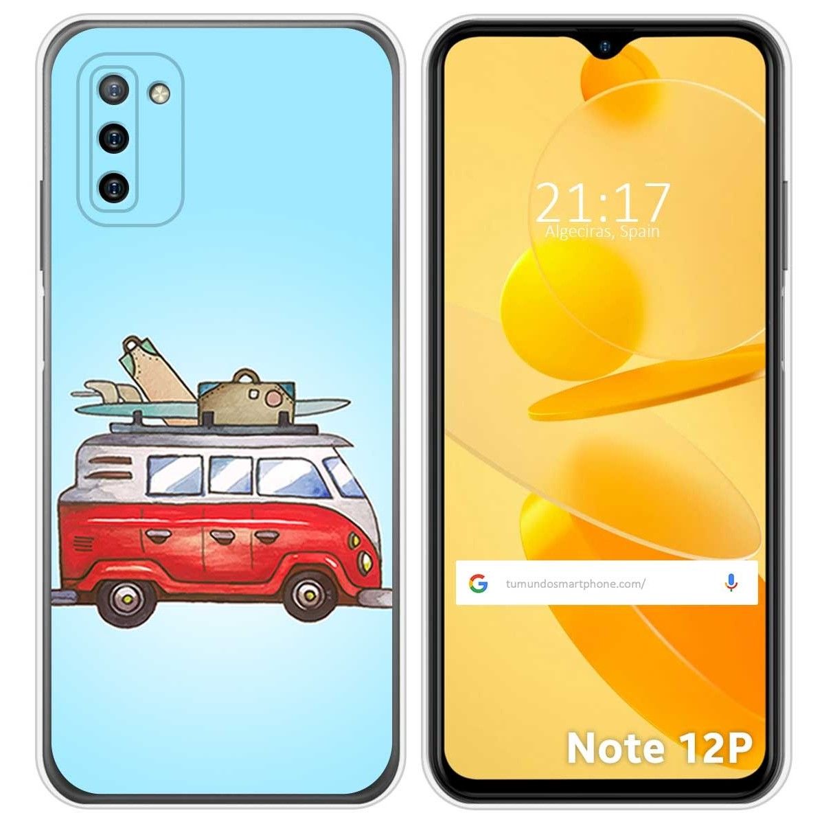 Funda Silicona para Ulefone Note 12P diseño Furgoneta Dibujos