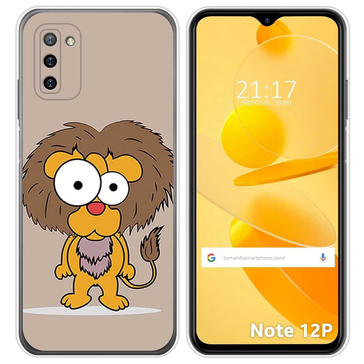 Funda Silicona para Ulefone Note 12P diseño Leon Dibujos