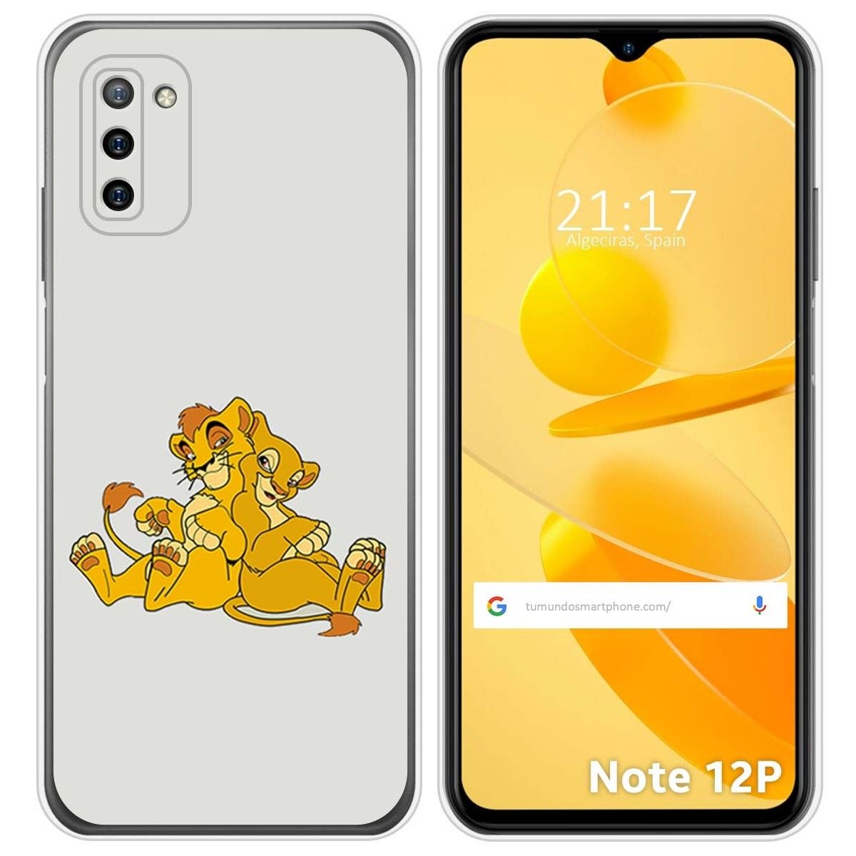 Funda Silicona para Ulefone Note 12P diseño Leones Dibujos