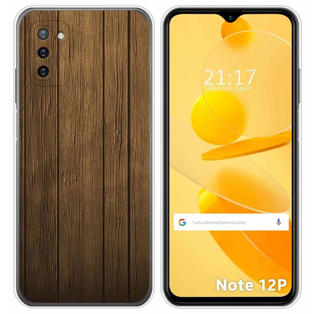 Funda Silicona para Ulefone Note 12P diseño Madera Dibujos