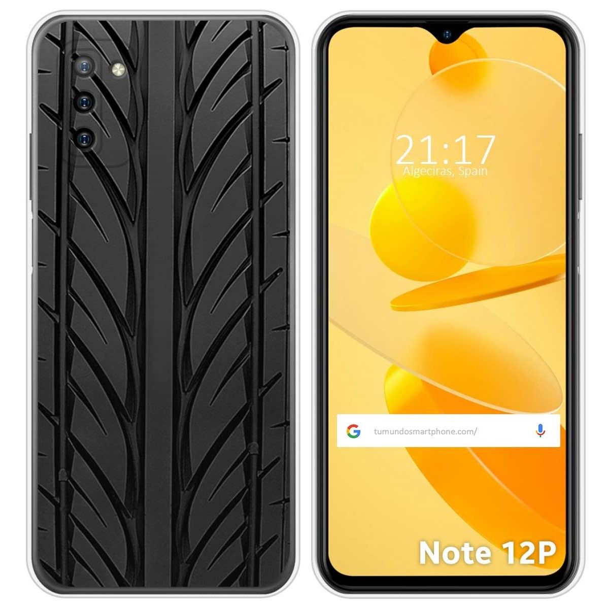 Funda Silicona para Ulefone Note 12P diseño Neumatico Dibujos