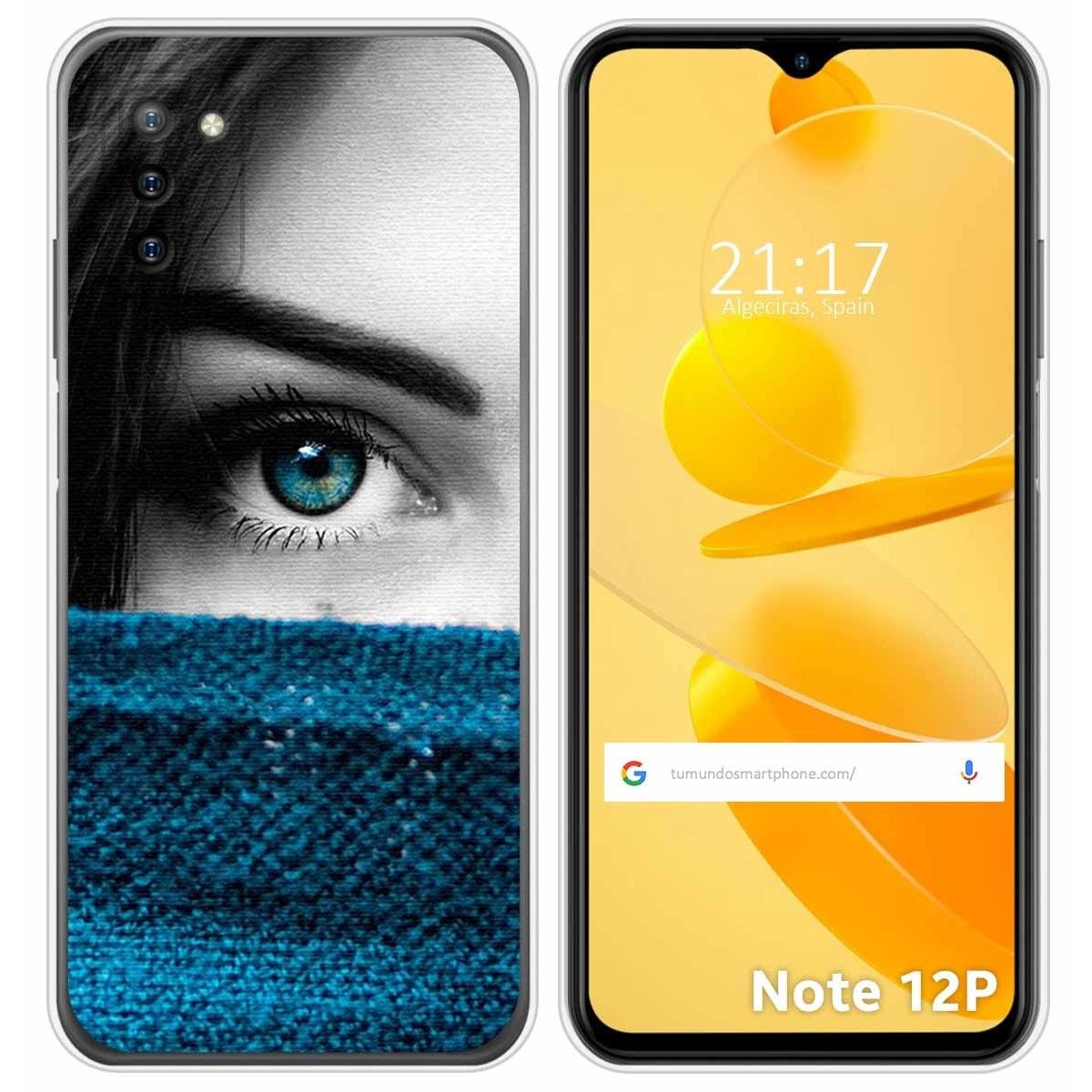 Funda Silicona para Ulefone Note 12P diseño Ojo Dibujos