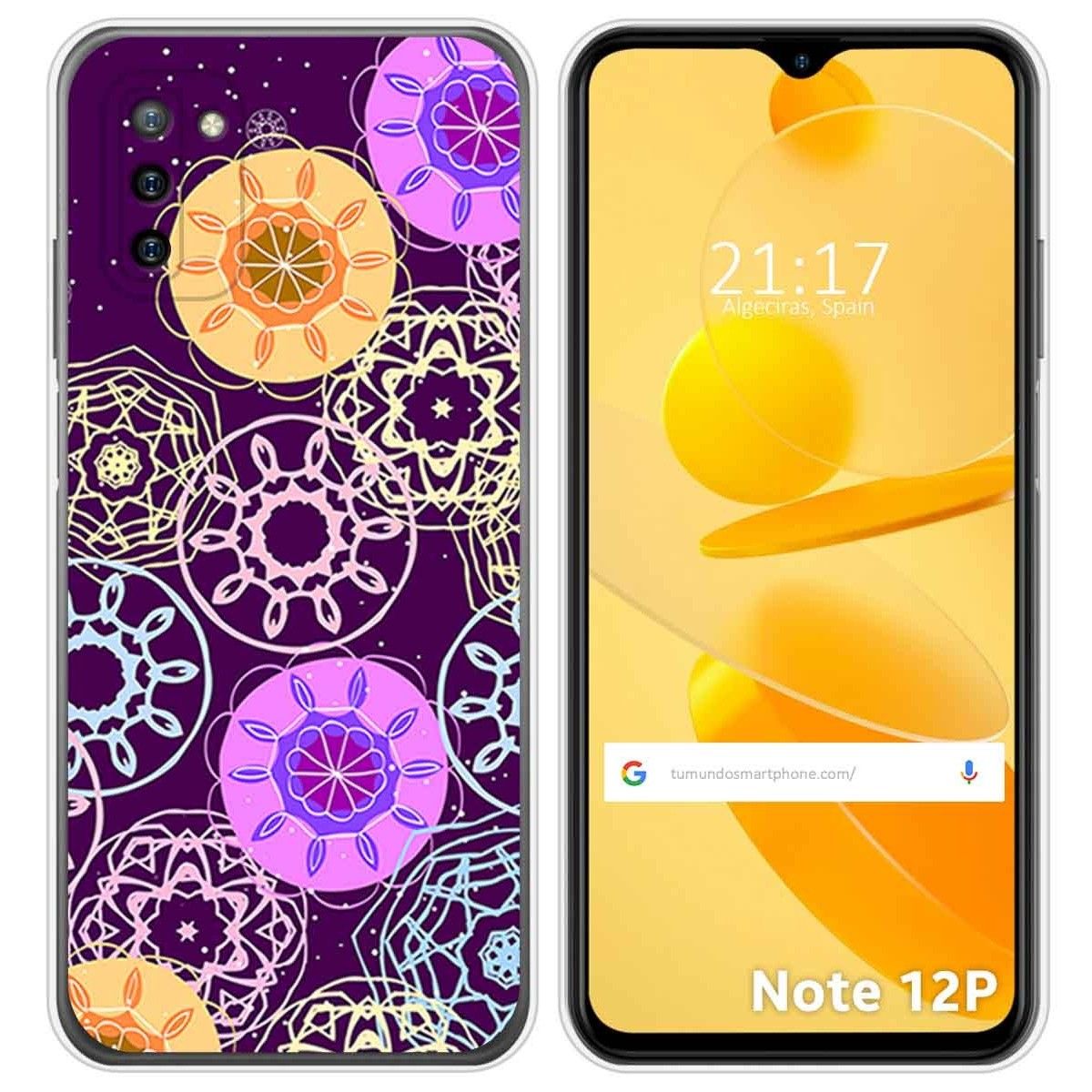 Funda Silicona para Ulefone Note 12P diseño Radial Dibujos
