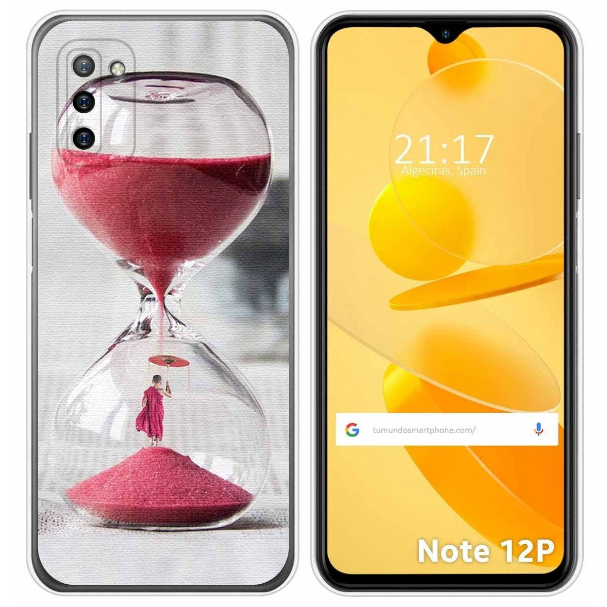 Funda Silicona para Ulefone Note 12P diseño Reloj Dibujos