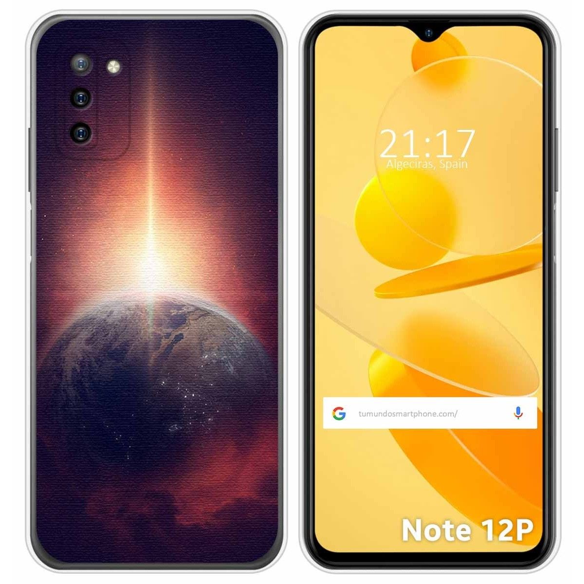 Funda Silicona para Ulefone Note 12P diseño Tierra Dibujos
