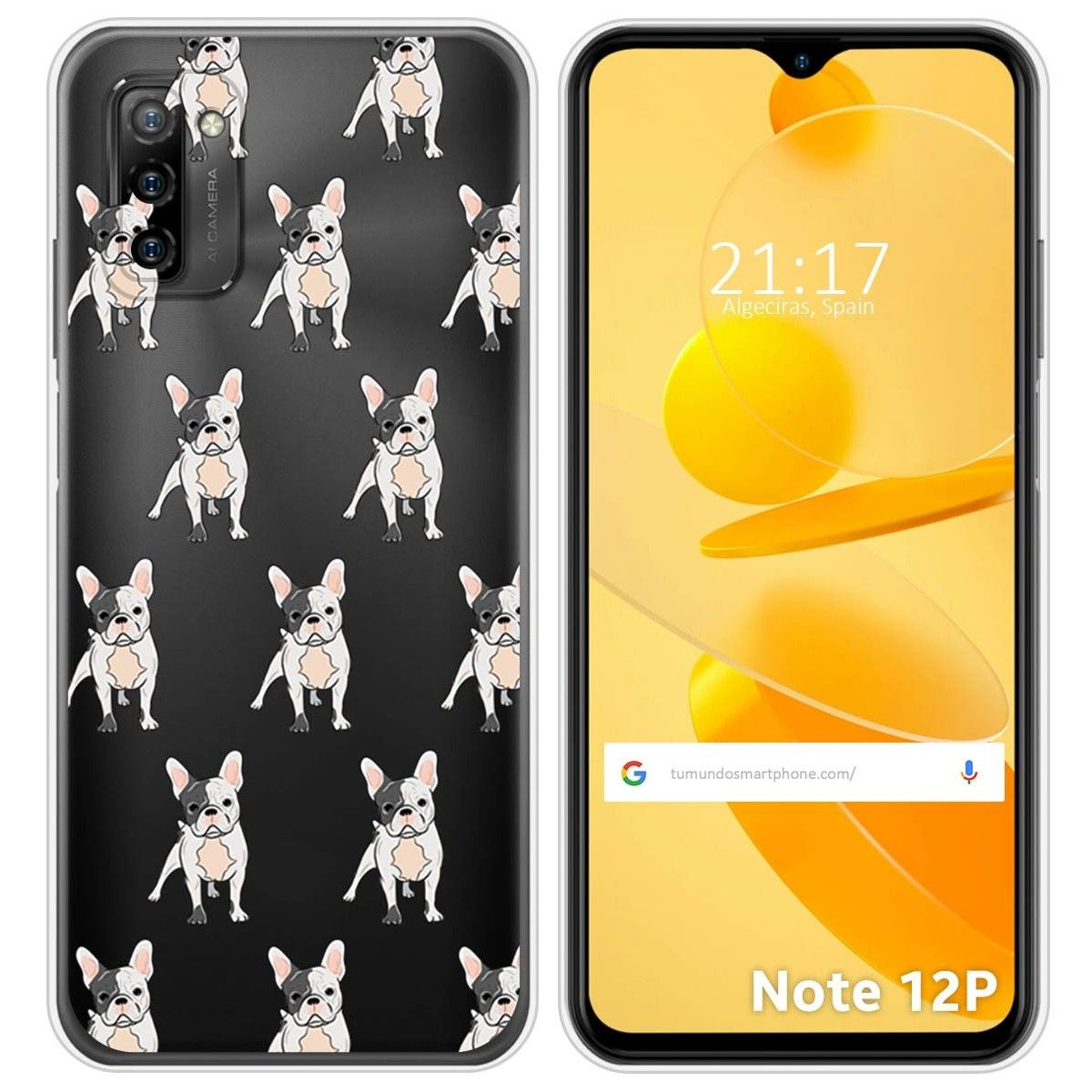 Funda Silicona Transparente para Ulefone Note 12P diseño Perros 12 Dibujos