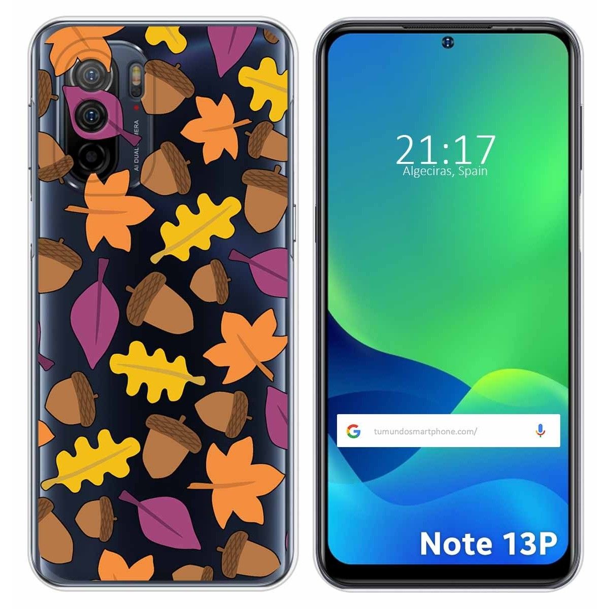 Funda Silicona Transparente para Ulefone Note 13P diseño Otoño Dibujos