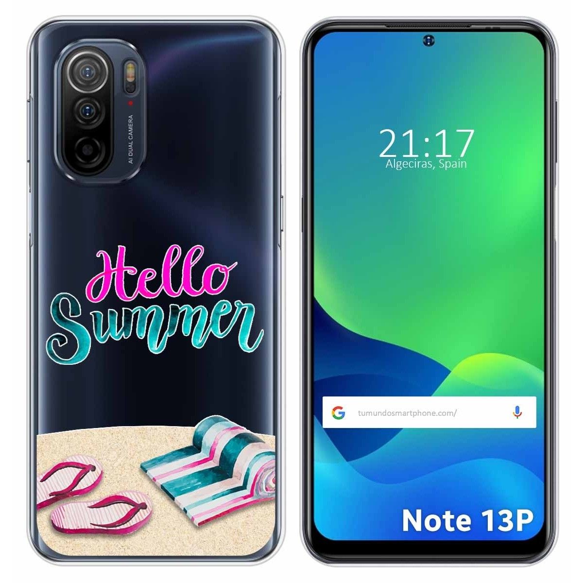 Funda Silicona Transparente para Ulefone Note 13P diseño Summer Dibujos