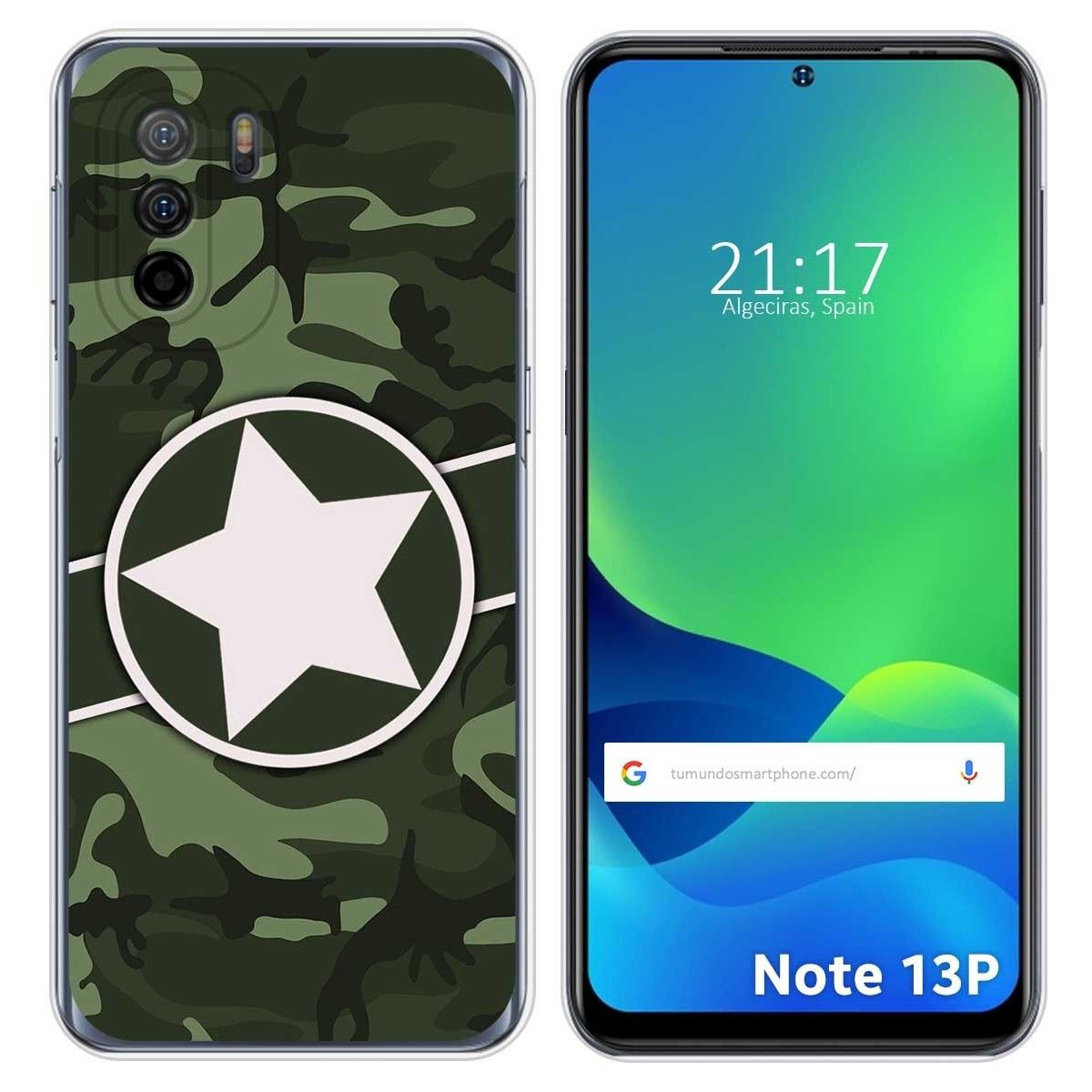 Funda Silicona para Ulefone Note 13P diseño Camuflaje 01 Dibujos