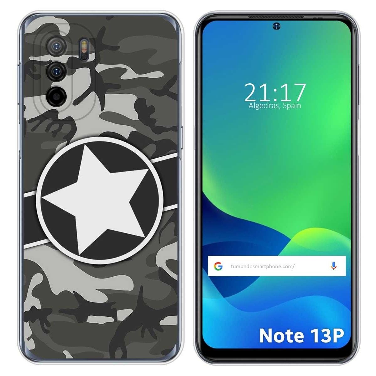 Funda Silicona para Ulefone Note 13P diseño Camuflaje 02 Dibujos
