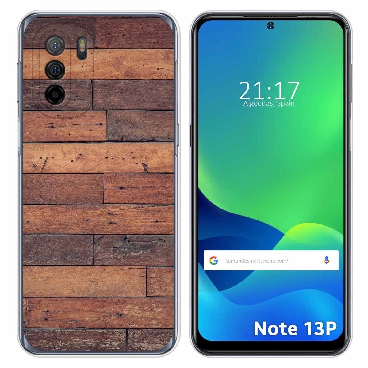 Funda Silicona para Ulefone Note 13P diseño Madera 03 Dibujos