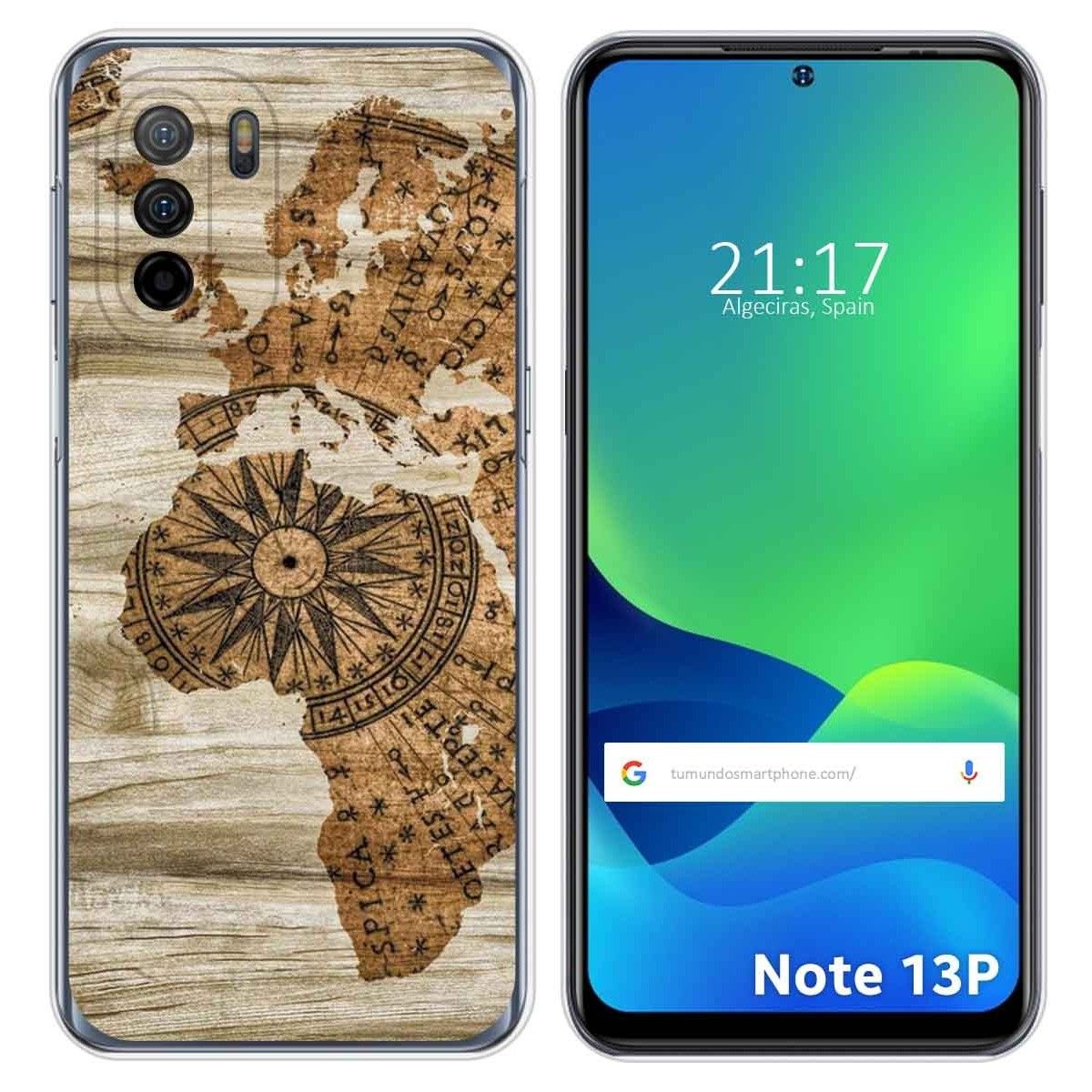 Funda Silicona para Ulefone Note 13P diseño Madera 07 Dibujos