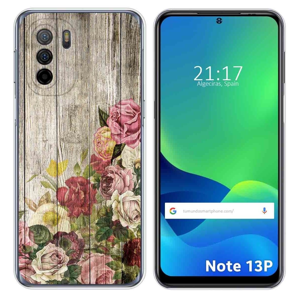 Funda Silicona para Ulefone Note 13P diseño Madera 08 Dibujos
